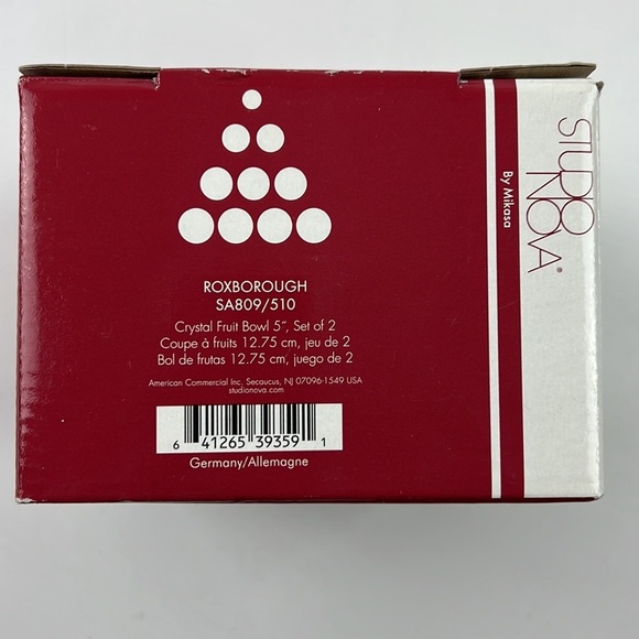 *NIB* Studio Nova By Mikasa Crystal Fruit Bowls - Picture 3 of 4